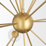 Mercana Barbara Brushed Gold Metal w/ Frosted Glass Globes 18-Light Chandelier