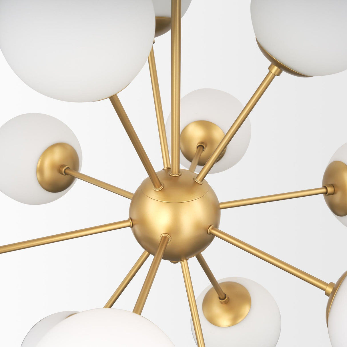 Mercana Barbara Brushed Gold Metal w/ Frosted Glass Globes 11-Light Chandelier