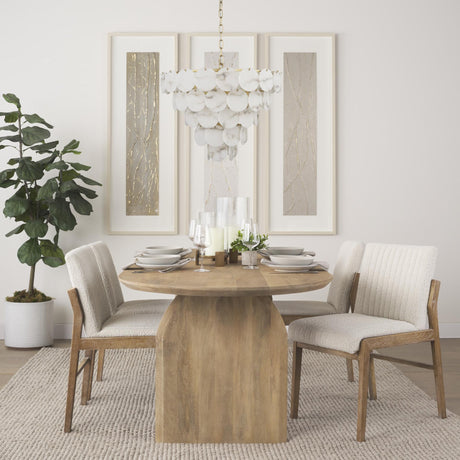 Mercana Monroe Brushed Gold Metal w/ Resin Shade 6-Light Chandelier