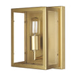 Mercana Cairn Brushed Gold Metal w/ Glass 1-Light Wall Sconce