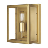 Mercana Cairn Brushed Gold Metal w/ Glass 1-Light Wall Sconce