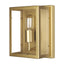 Mercana Cairn Brushed Gold Metal w/ Glass 1-Light Wall Sconce