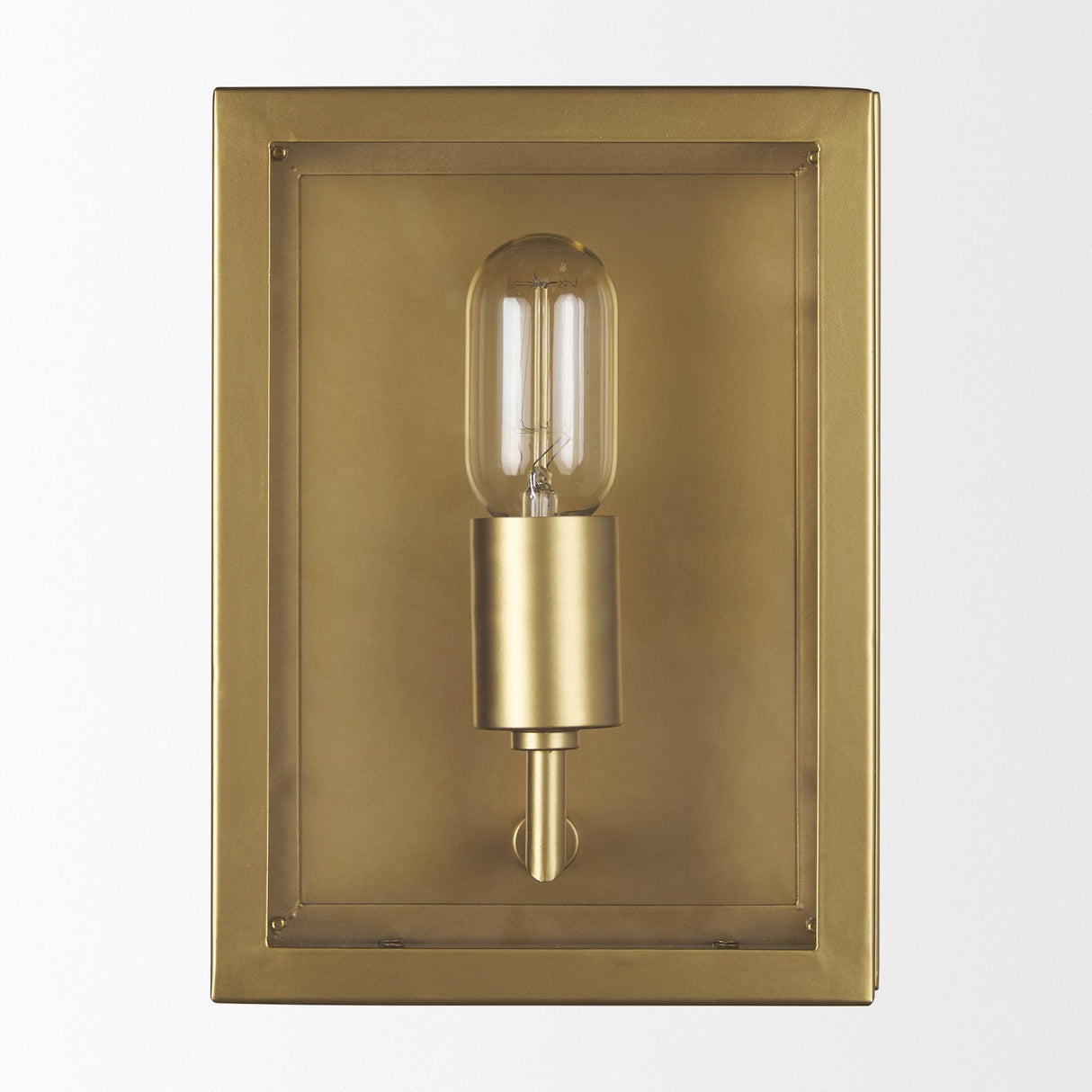 Mercana Cairn Brushed Gold Metal w/ Glass 1-Light Wall Sconce