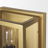 Mercana Cairn Brushed Gold Metal w/ Glass 1-Light Wall Sconce