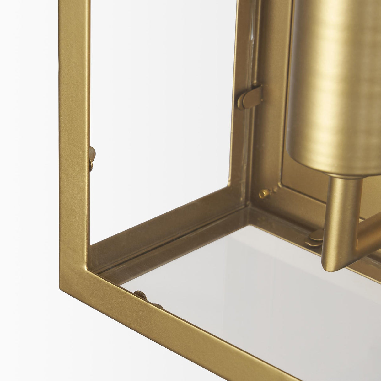 Mercana Cairn Brushed Gold Metal w/ Glass 1-Light Wall Sconce