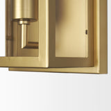 Mercana Cairn Brushed Gold Metal w/ Glass 1-Light Wall Sconce