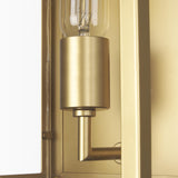 Mercana Cairn Brushed Gold Metal w/ Glass 1-Light Wall Sconce