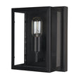Mercana Cairn Matte Black Metal w/ Glass 1-Light Wall Sconce