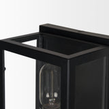 Mercana Cairn Matte Black Metal w/ Glass 1-Light Wall Sconce