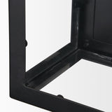 Mercana Cairn Matte Black Metal w/ Glass 1-Light Wall Sconce