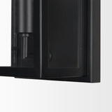 Mercana Cairn Matte Black Metal w/ Glass 1-Light Wall Sconce