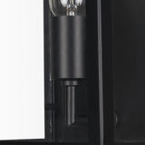 Mercana Cairn Matte Black Metal w/ Glass 1-Light Wall Sconce