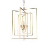Mercana Colleen Antiqued Gold Metal 4-Light Chandelier