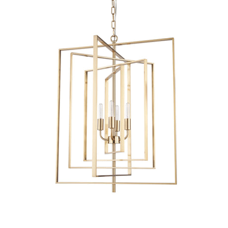 Mercana Colleen Antiqued Gold Metal 4-Light Chandelier