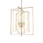Mercana Colleen Antiqued Gold Metal 4-Light Chandelier