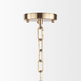 Mercana Colleen Antiqued Gold Metal 4-Light Chandelier