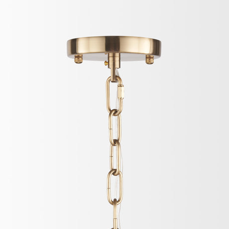 Mercana Colleen Antiqued Gold Metal 4-Light Chandelier