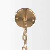 Mercana Colleen Antiqued Gold Metal 4-Light Chandelier