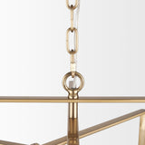 Mercana Colleen Antiqued Gold Metal 4-Light Chandelier