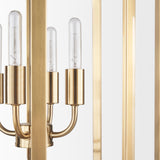 Mercana Colleen Antiqued Gold Metal 4-Light Chandelier