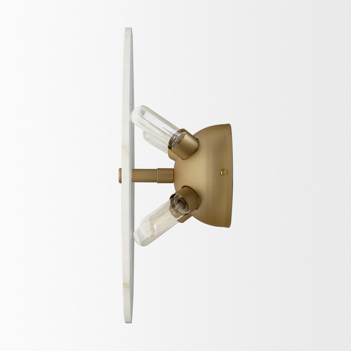 Mercana Dolly Brushed Gold Metal w/ Alabaster Shade 4-Light Wall Sconce