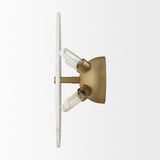 Mercana Dolly Brushed Gold Metal w/ Alabaster Shade 4-Light Wall Sconce