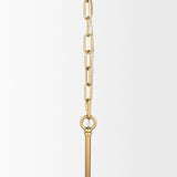 Mercana Edie Brushed Gold Metal w/ Frosted Glass Globes 6-Light Chandelier