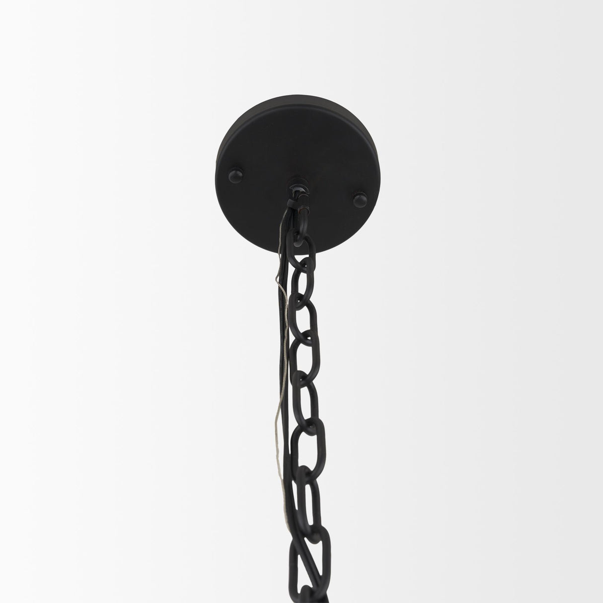 Mercana Edie Matte Black Metal w/ Frosted Glass Globes 6-Light Chandelier