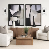 Mercana Edie Matte Black Metal w/ Frosted Glass Globes 2-Light Wall Sconce