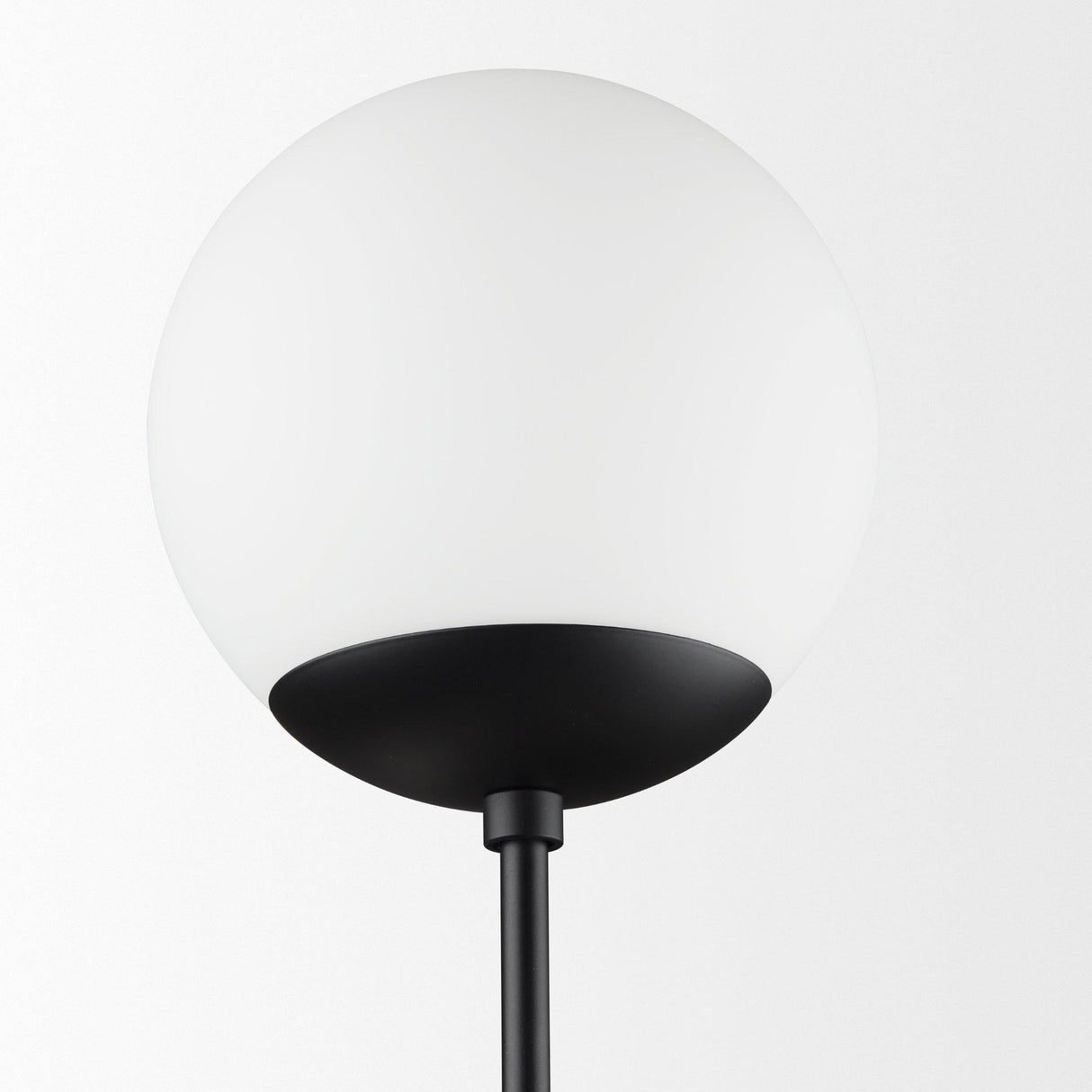 Mercana Edie Matte Black Metal w/ Frosted Glass Globes 2-Light Wall Sconce