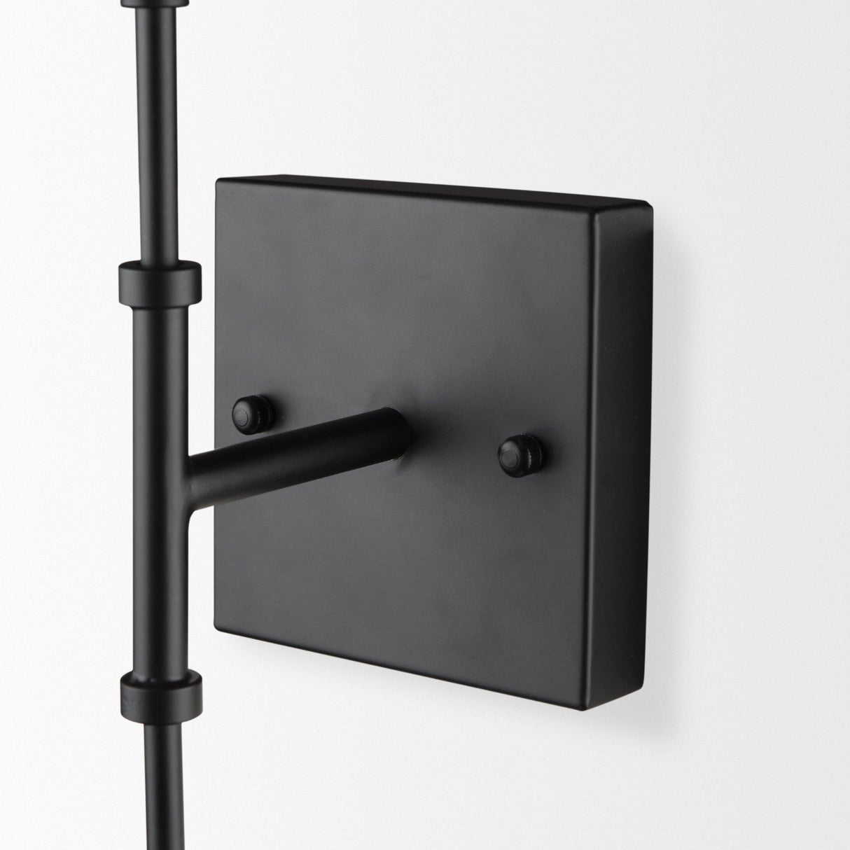 Mercana Edie Matte Black Metal w/ Frosted Glass Globes 2-Light Wall Sconce