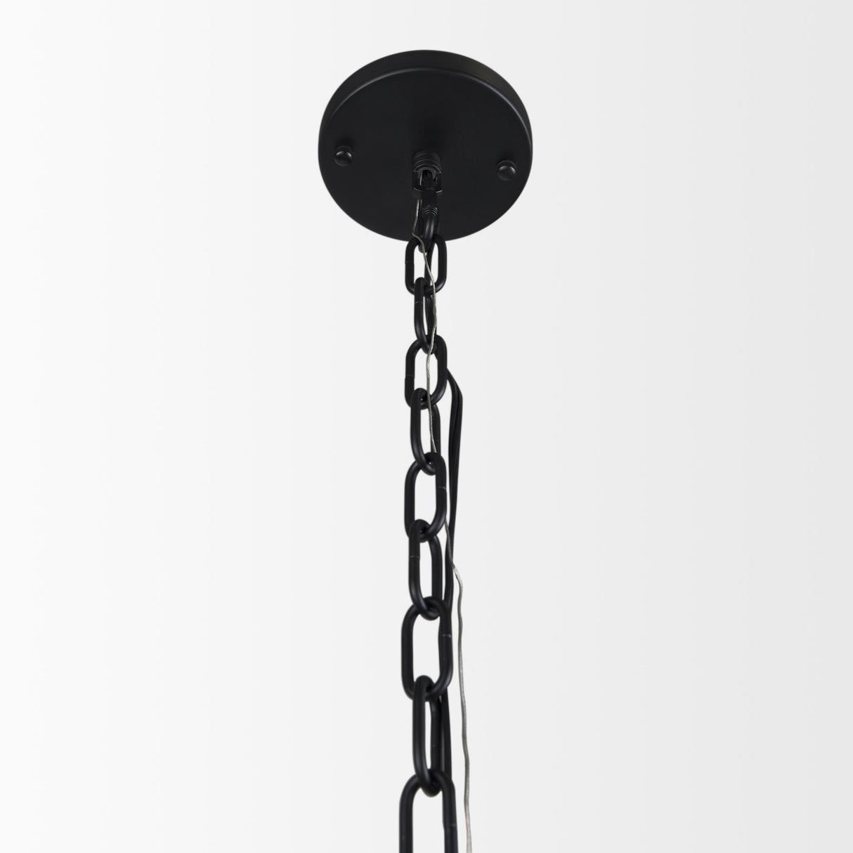 Mercana Edie Matte Black Metal w/ Frosted Glass Globe 1-Light Pendant