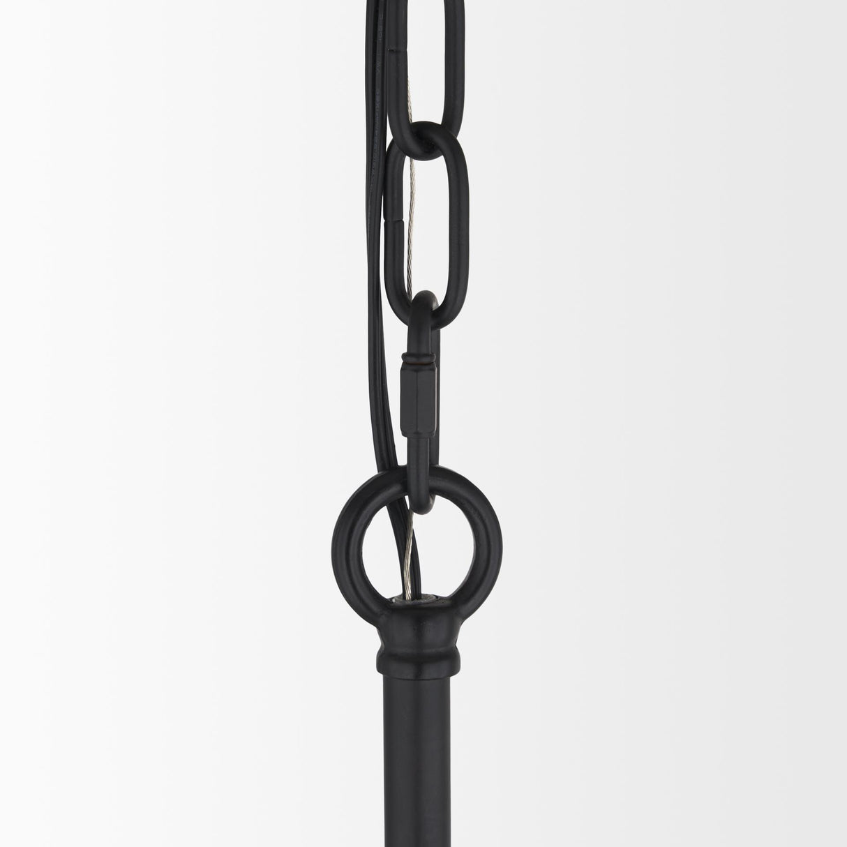 Mercana Barbara Matte Black Metal w/ Frosted Glass Globes 18-Light Chandelier