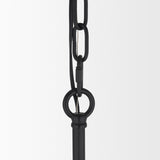 Mercana Barbara Matte Black Metal w/ Frosted Glass Globes 18-Light Chandelier