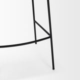 Mercana Carolyn Bar Stool w/ Gray Fabric & Matte Black Metal