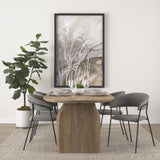 Mercana Carolyn Dining Chair w/ Gray Fabric & Matte Black Metal