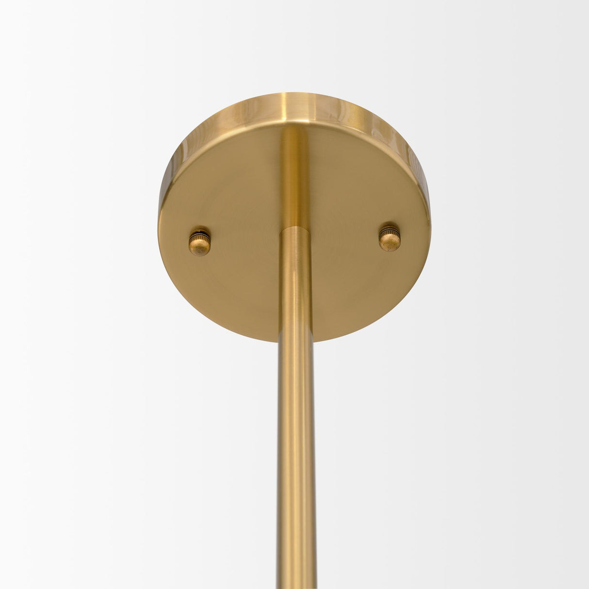 Mercana Cybill Brushed Brass w/ White Metal Shades 2-Light Chandelier