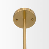 Mercana Cybill Brushed Brass w/ White Metal Shades 2-Light Chandelier