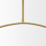 Mercana Cybill Brushed Brass w/ White Metal Shades 2-Light Chandelier