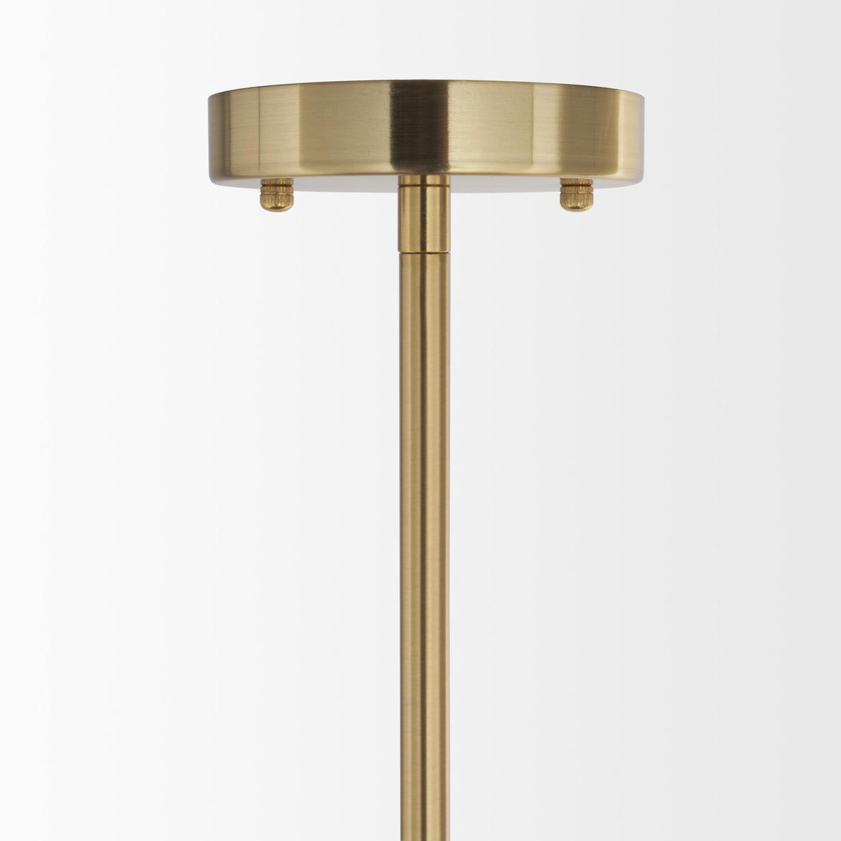 Mercana Cybill Brushed Brass w/ White Metal Shade 1-Light Wall Pendant