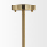 Mercana Cybill Brushed Brass w/ White Metal Shade 1-Light Wall Pendant