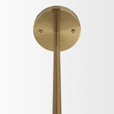 Mercana Cybill Brushed Brass w/ White Metal Shade 1-Light Wall Pendant