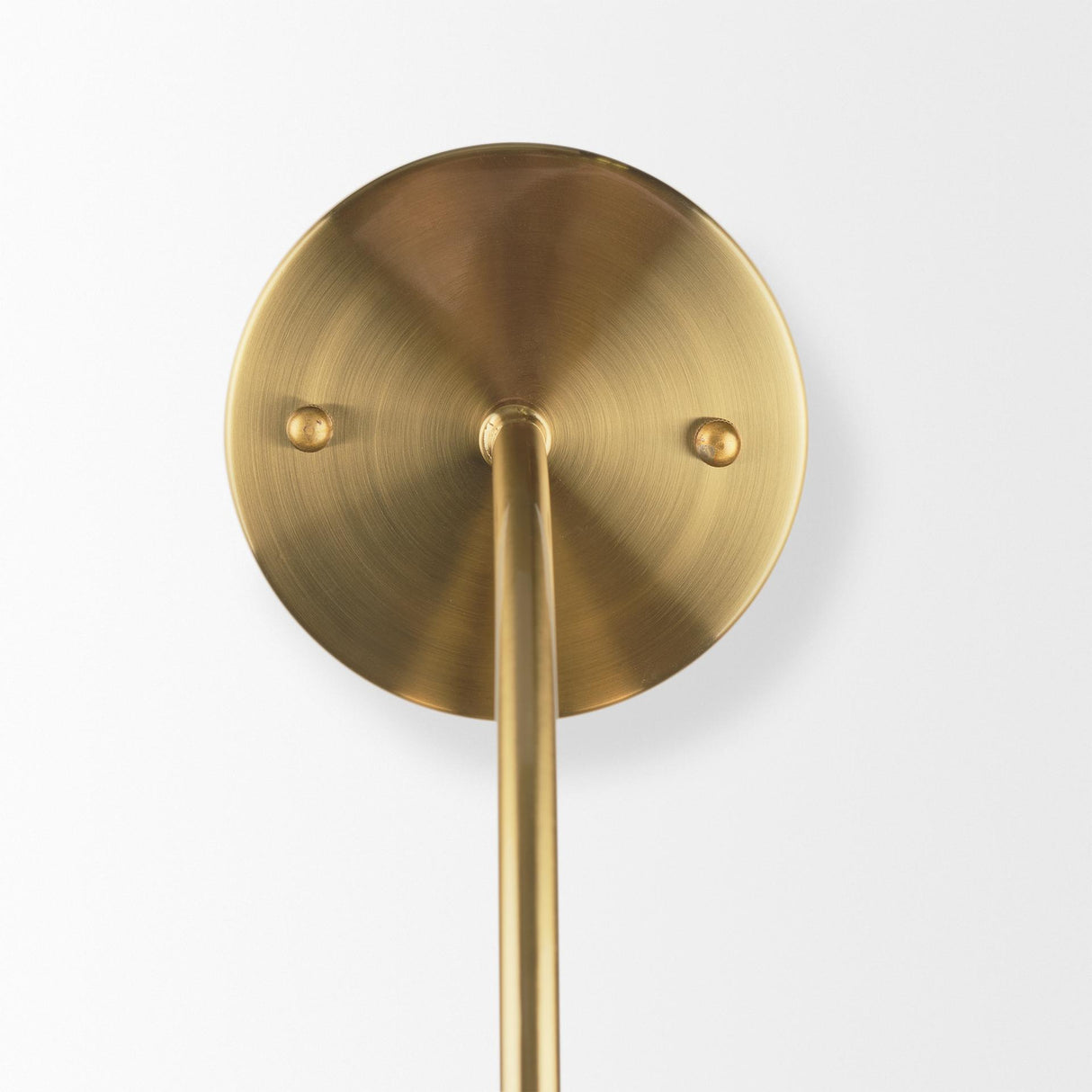 Mercana Cybill Brushed Brass w/ White Metal Shade 1-Light Wall Sconce