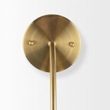 Mercana Cybill Brushed Brass w/ White Metal Shade 1-Light Wall Sconce