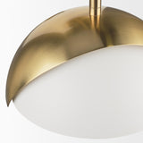 Mercana Cybill Brushed Brass w/ White Metal Shade 1-Light Wall Sconce