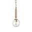 Mercana Britton Gold Metal w/ Clear Glass Globe 1-Light Pendant Light
