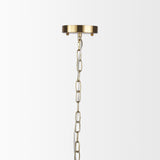 Mercana Britton Gold Metal w/ Clear Glass Globe 1-Light Pendant Light