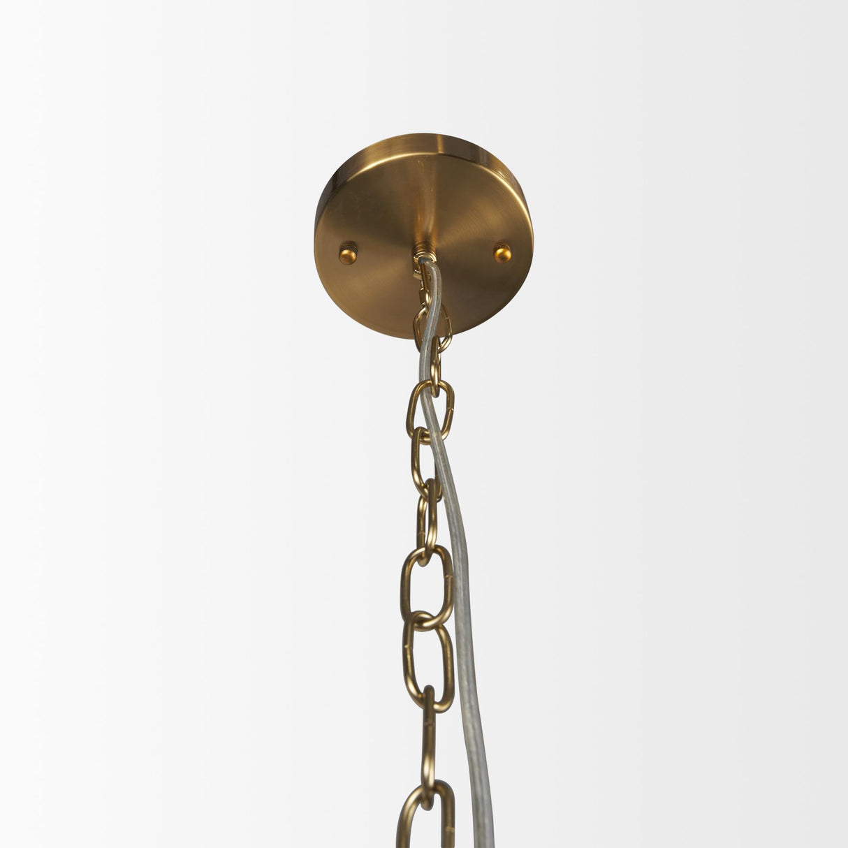 Mercana Britton Gold Metal w/ Clear Glass Globe 1-Light Pendant Light
