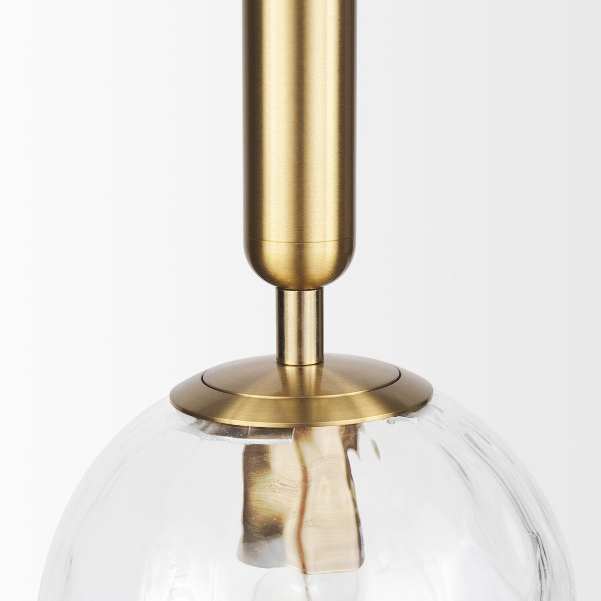 Mercana Britton Gold Metal w/ Clear Glass Globe 1-Light Pendant Light