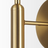 Mercana Britton Gold Metal w/ Clear Glass Globe 1-Light Wall Sconce